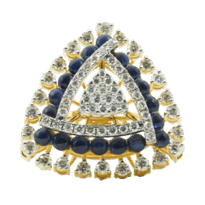 Blue triangle design(14kt)