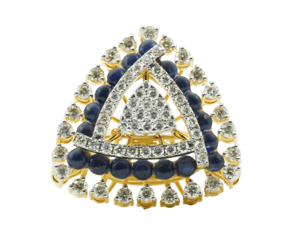 Blue triangle design(14kt)