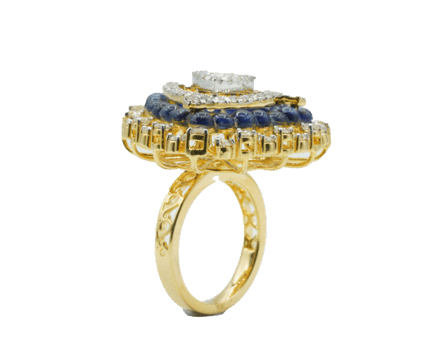 Blue triangle design(14kt) - Image 2