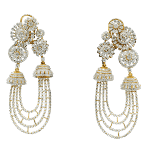 Double Jhumka earrings(14kt)