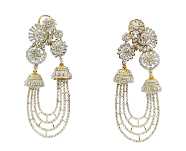 Double Jhumka earrings(14kt)