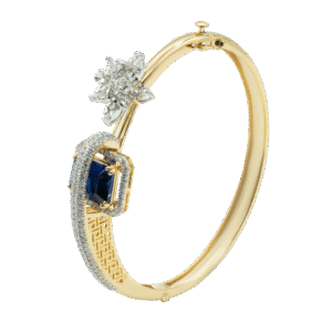 Flower + Blue stone(14kt)