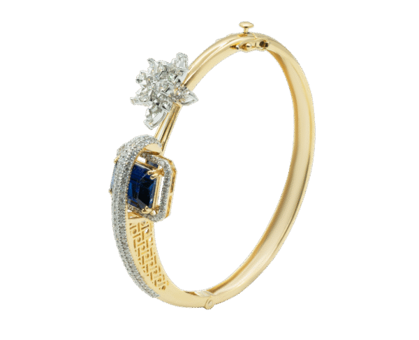 Flower + Blue stone(14kt)