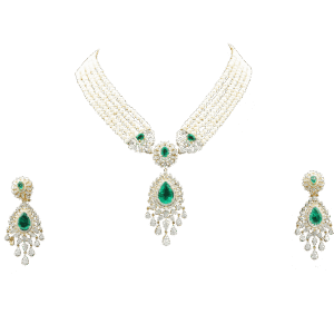 Green moti set(14kt)