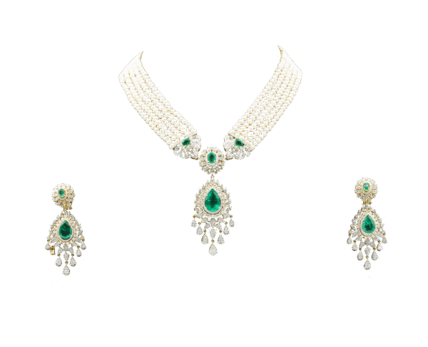 Green moti set(14kt)