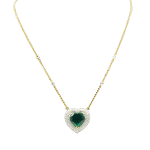 Heart Green Stone + Chain