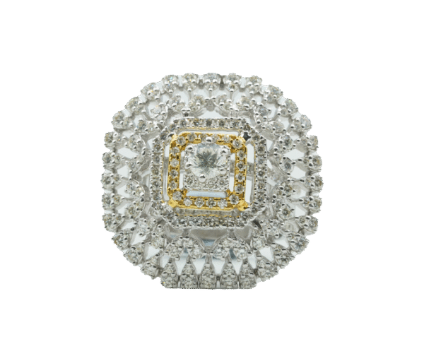 Squre Pattern Ring(14kt) - Image 2