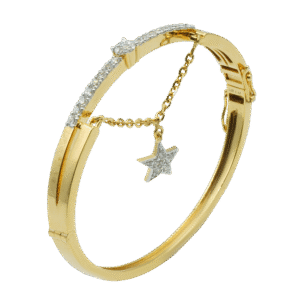 Star charm + single line(14kt)
