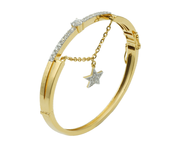 Star charm + single line(14kt)